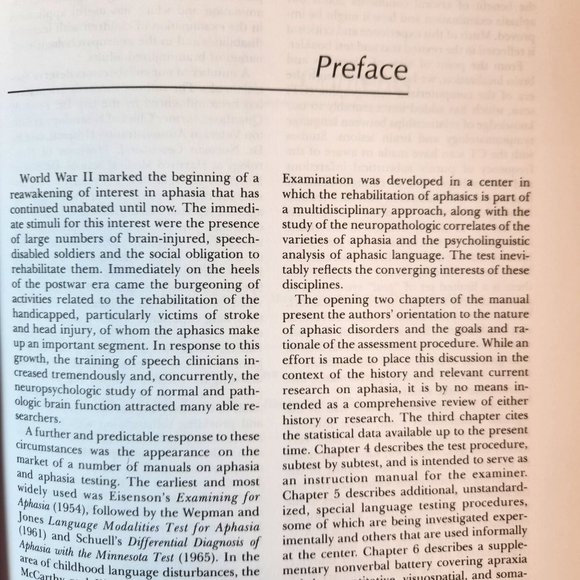 Assessment of Aphasia and Related Disorders 2nd Ed. by Harold Goodglass, Ph.D. - Picture 12 of 16